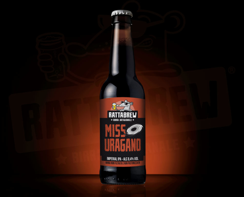 Etichetta Birra Miss Uragano Rattabrew